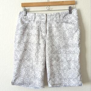 adidas Womens Golf Shorts Bermuda Tech Performance Gray Size 8 Golfing Sporty